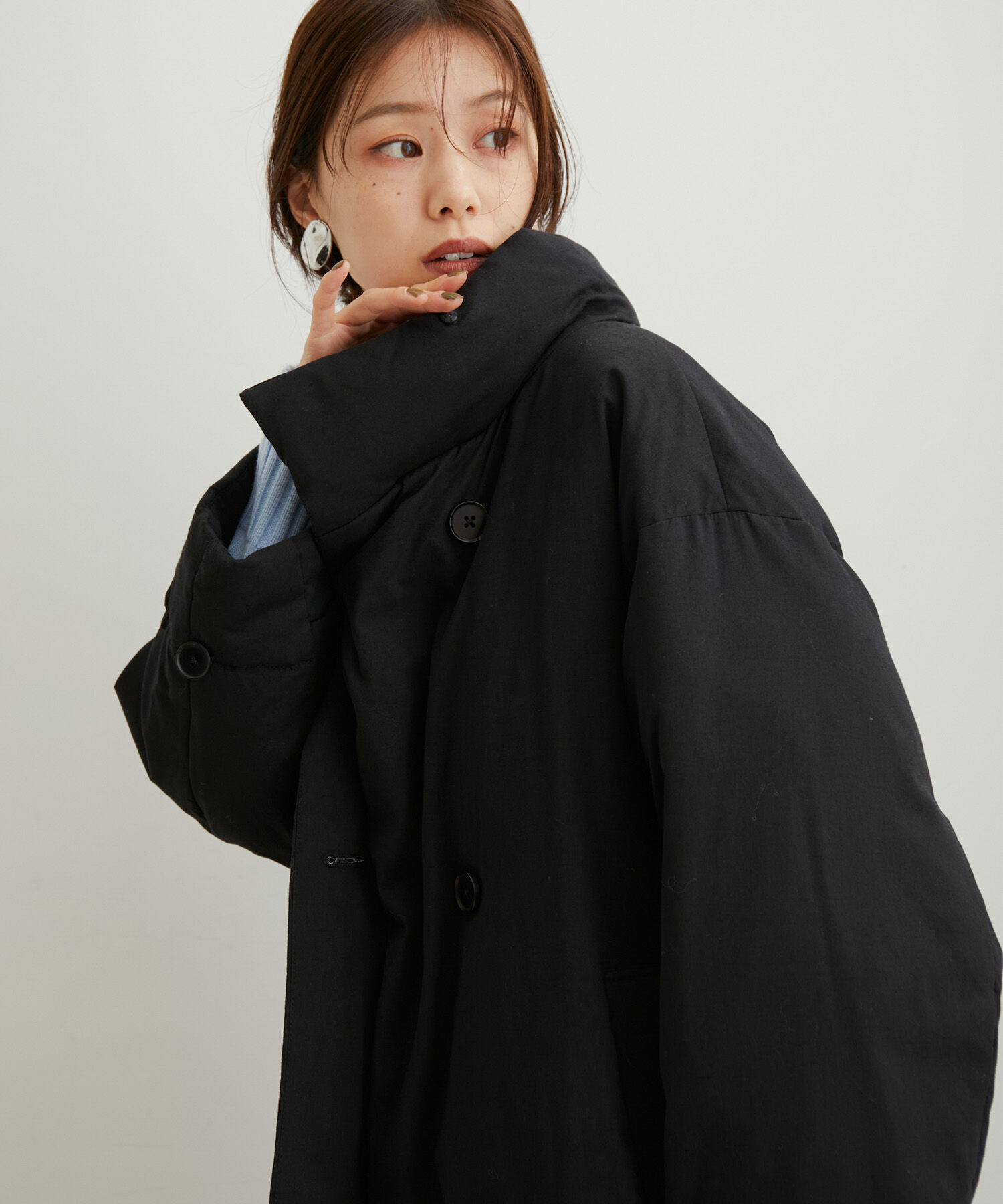 VIS「【保温機能綿】スタンドカラーパデットコート」|その他|