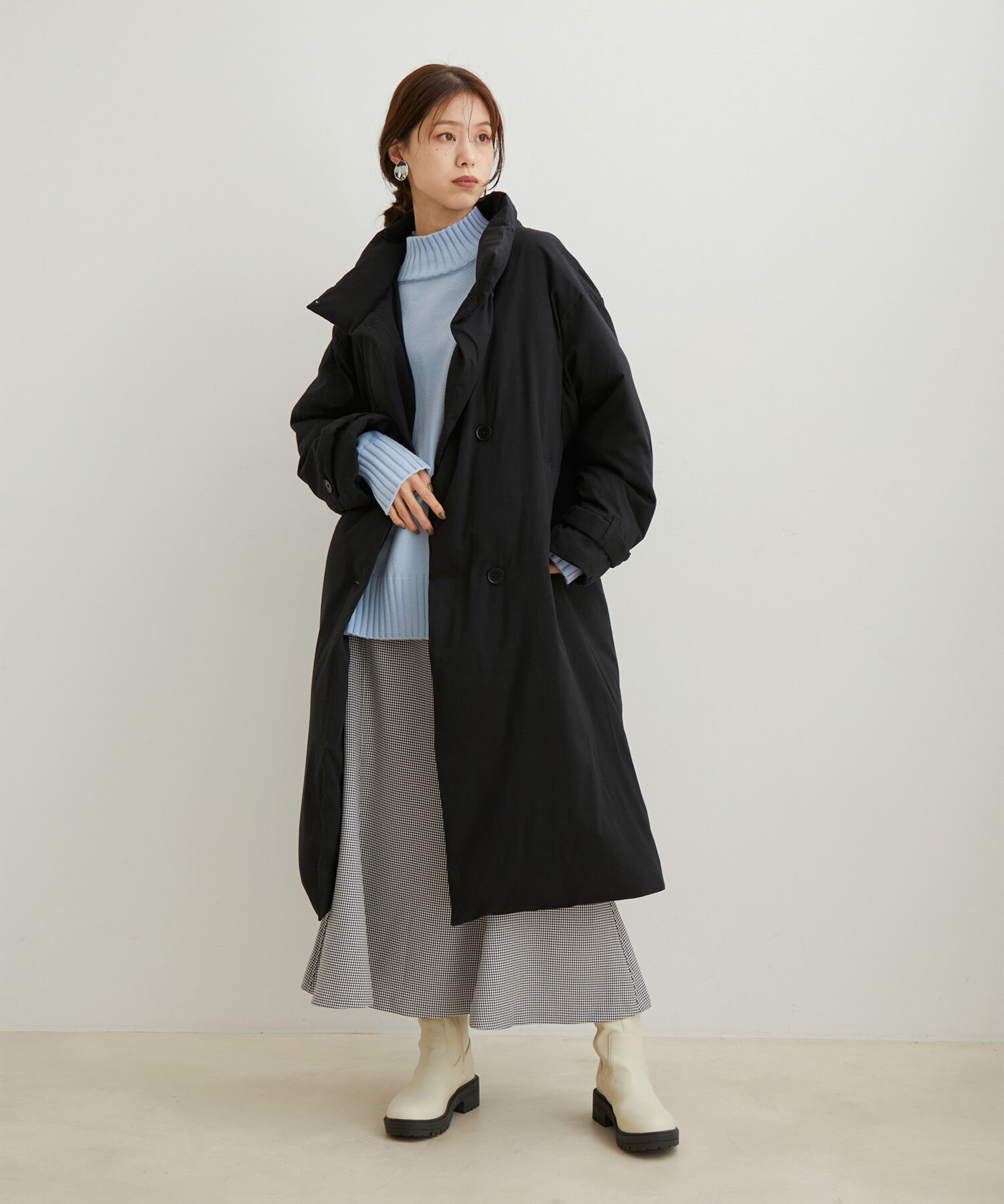 VIS「【保温機能綿】スタンドカラーパデットコート」|その他|