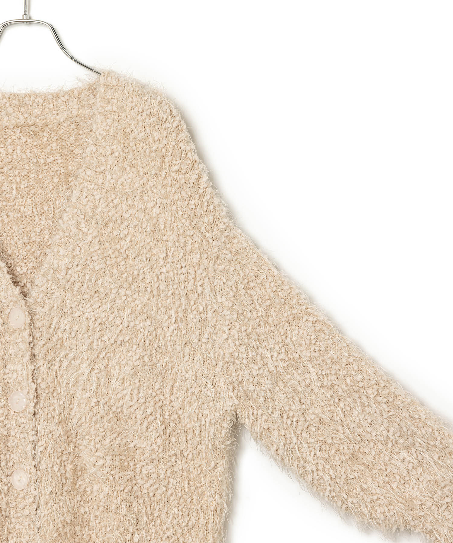 VIS「【選べる着丈】ポコポコヤーンVネックカーディガン」|カーディガン|