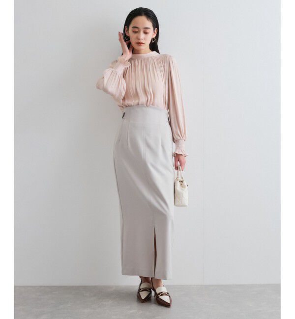 VIS「【前後2WAY】割繊ボウタイブラウス【洗える】」|シャツ・ブラウス|