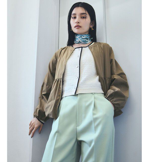 VIS「オーガンジーメタルボタンニットカーディガン」|カーディガン|