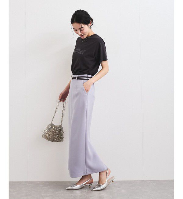 VIS「【接触冷感/洗える】アソートロゴプリントTシャツ」|Tシャツ・カットソー|