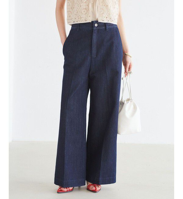 VIS「グリッターワイドデニムパンツ」|デニム|