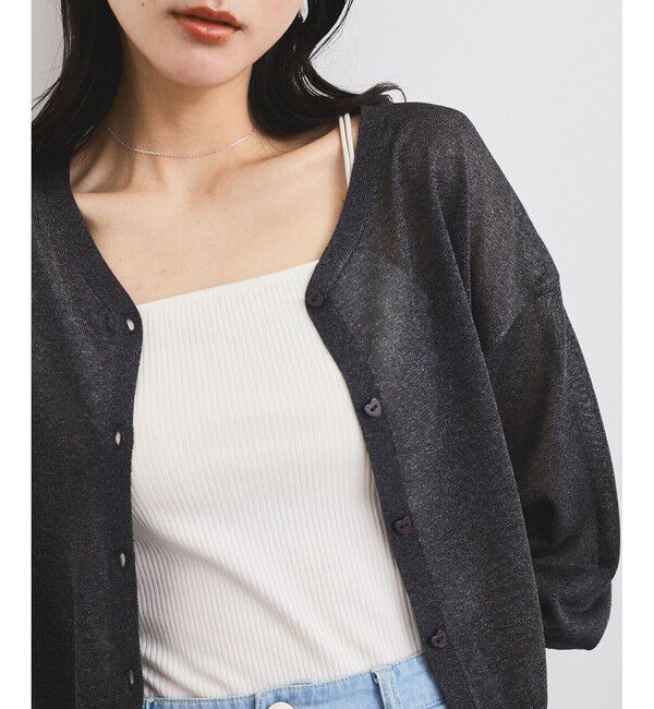 VIS「【前後2WAY】ハート釦シアーカーディガン」|カーディガン|