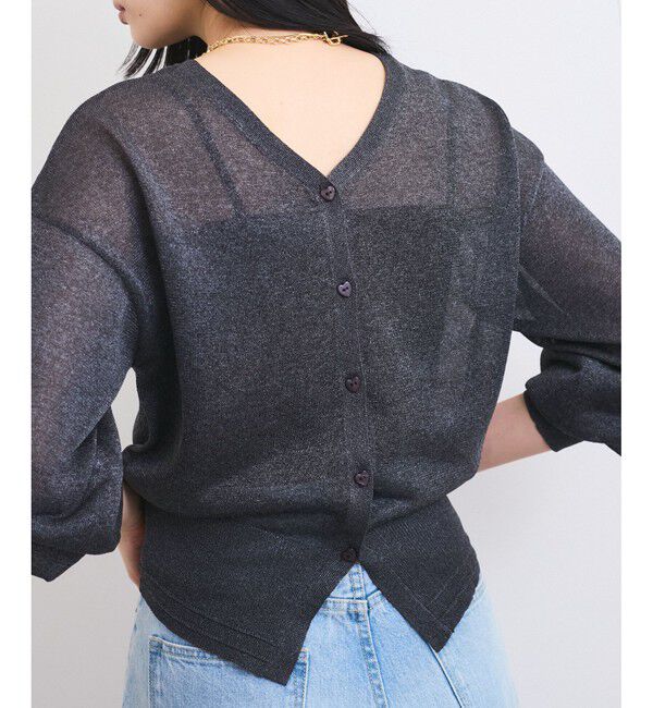 VIS「【前後2WAY】ハート釦シアーカーディガン」|カーディガン|