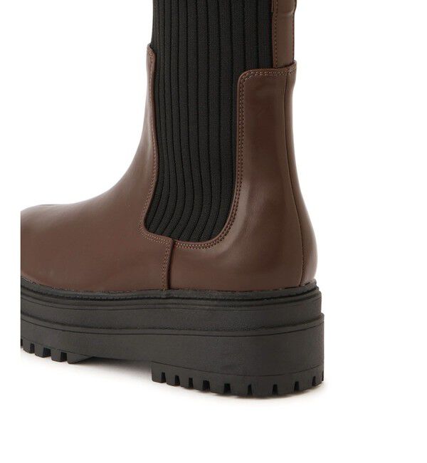 VIS「タンクソールサイドニットブーツ」|ロングブーツ|