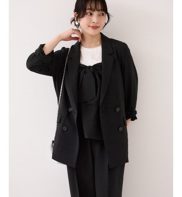 VIS「美easyリネンライクテーラードジャケット/イージーケア・接触冷感・セットアップ対応」|テーラードジャケット|