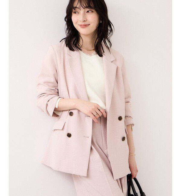 VIS「美easyリネンライクテーラードジャケット/イージーケア・接触冷感・セットアップ対応」|テーラードジャケット|