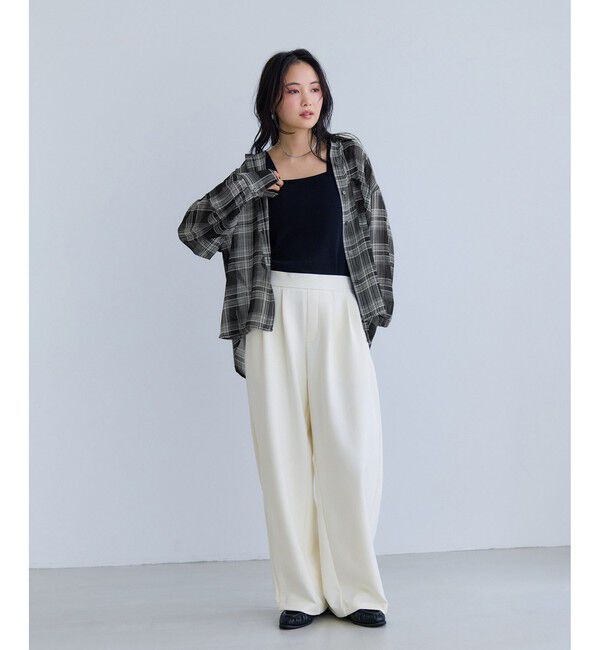 VIS「チェック＆シアーオーバーシャツ」|シャツ・ブラウス|