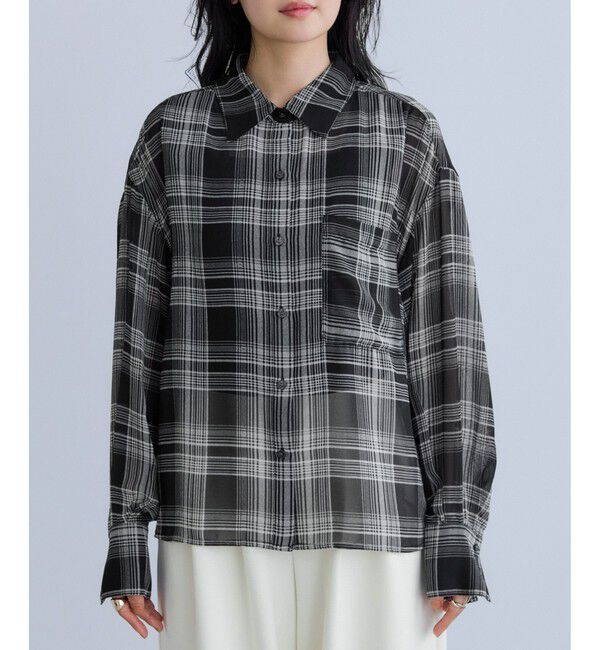 VIS「チェック＆シアーオーバーシャツ」|シャツ・ブラウス|