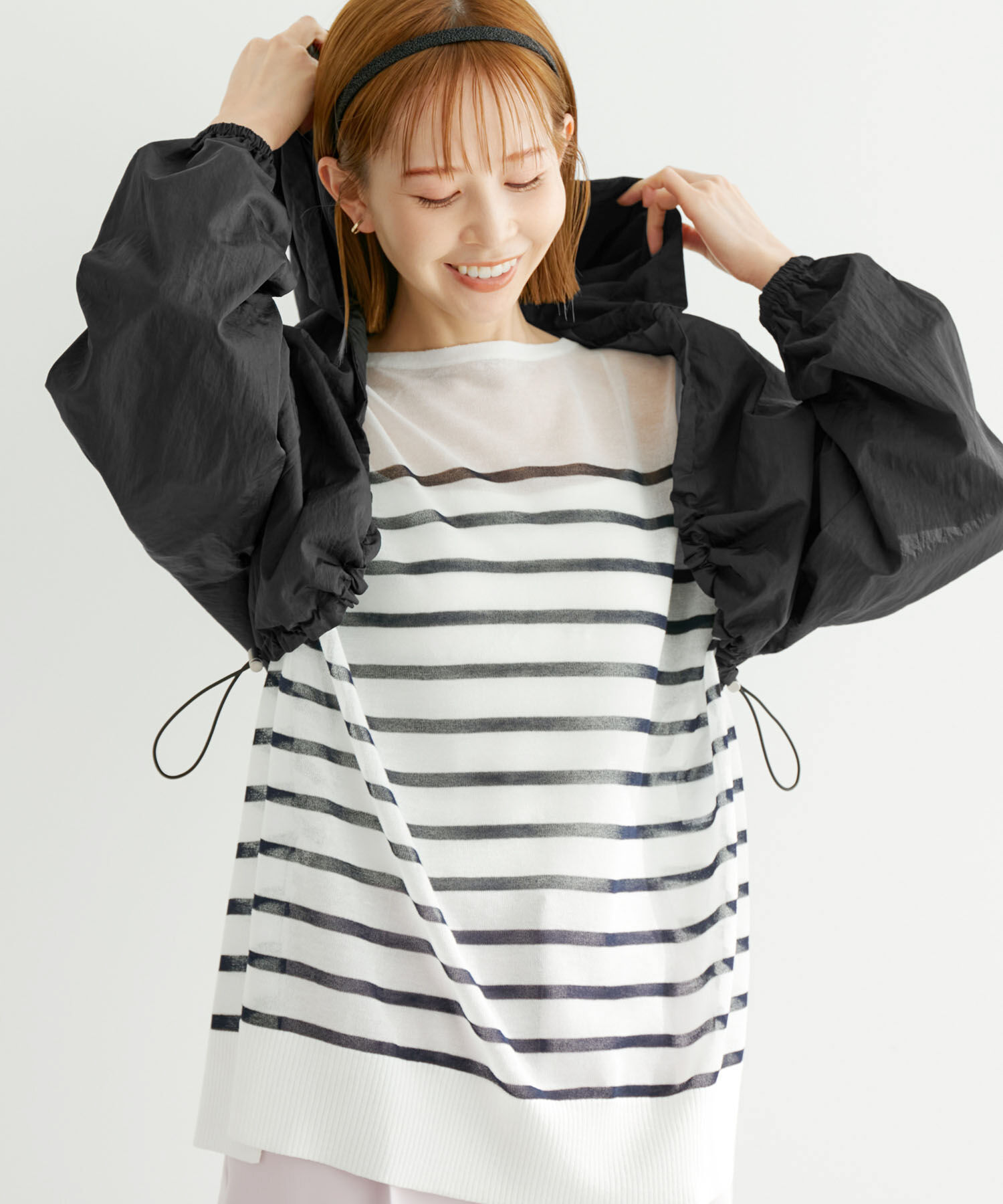 ROPE PICNIC PASSAGE「撥水加工・UVカット/ドロストシャーリングボレロ」|その他|