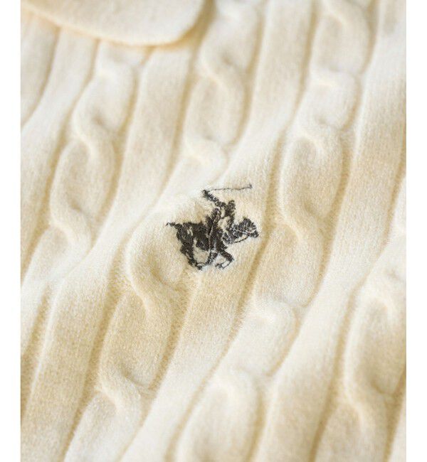 Rope&rsquo;Picnic「【BEVERLYHILLS POLO CLUB・新色追加】ケーブル編みクロップドスキッパーニット」|ニット・セーター|