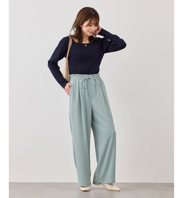 Rope&rsquo;Picnic「ステファニージョグイージーワイドパンツ」|チノ|