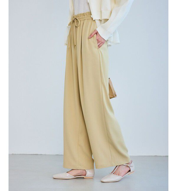 Rope&rsquo;Picnic「ステファニージョグイージーワイドパンツ」|チノ|