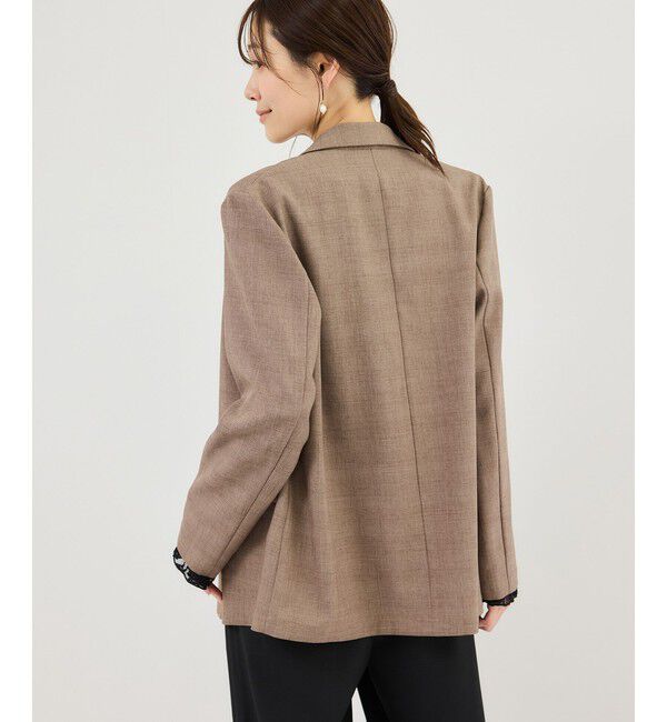 Rope&rsquo;Picnic「メランジドビーチェックジャケット/セットアップ対応・防シワ・接触冷感」|テーラードジャケット|