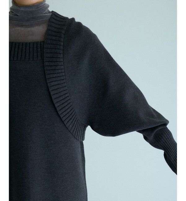 ADAM ET ROPE'「ボレロドッキングニットワンピース」|ワンピース|