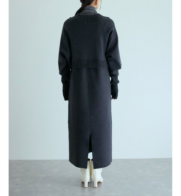 ADAM ET ROPE'「ボレロドッキングニットワンピース」|ワンピース|