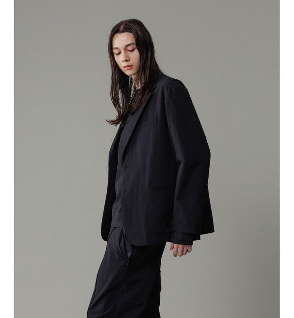 ADAM ET ROPE'「【CORDURA】ボックスシルエット ストレッチ ジャケット / セットアップ対応」|テーラードジャケット|ブラック(01)