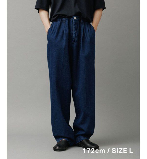 ADAM ET ROPE'「ワイド イージー ブリーチ デニムパンツ / ADAM ET ROPE' JEANS -GRID-」|デニム|