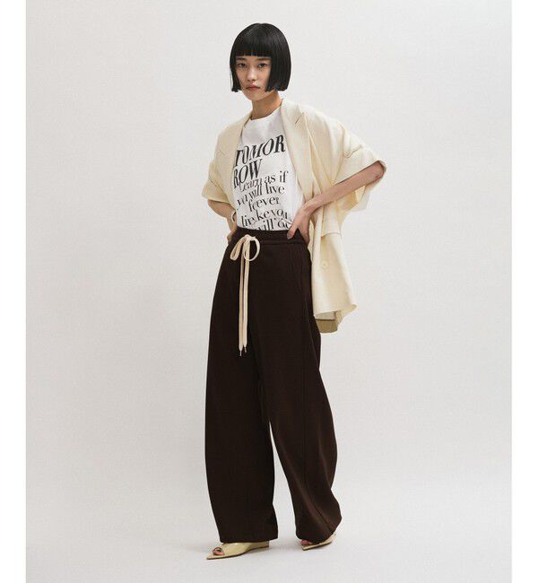 ADAM ET ROPE'「【サステナブル】クアトロジャージパンツ」|チノ|