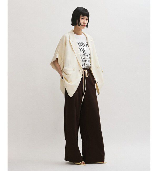 ADAM ET ROPE'「【サステナブル】クアトロジャージパンツ」|チノ|