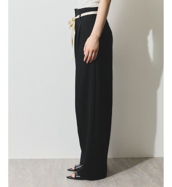 ADAM ET ROPE'「【WEB限定】ハイウエストカーブパンツ」|チノ|