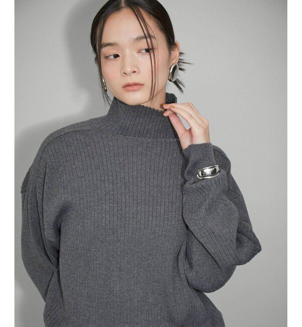 ADAM ET ROPE'「【WEB限定】・【定番人気】WOOL混リブタートルニット」|ニット・セーター|