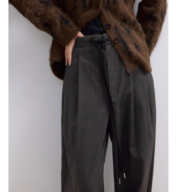 ADAM ET ROPE'「【WEB限定】チェックバレルパンツ」|チノ|