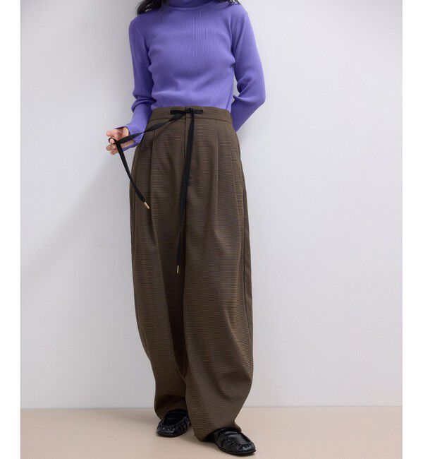 ADAM ET ROPE'「【WEB限定】チェックバレルパンツ」|チノ|