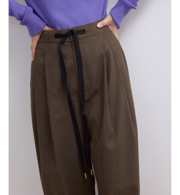 ADAM ET ROPE'「【WEB限定】チェックバレルパンツ」|チノ|