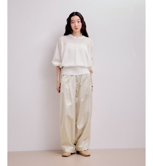 ADAM ET ROPE'「ピグメントダイエッグパンツ」|チノ|