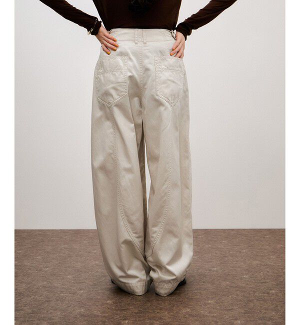 ADAM ET ROPE'「ピグメントダイエッグパンツ」|チノ|