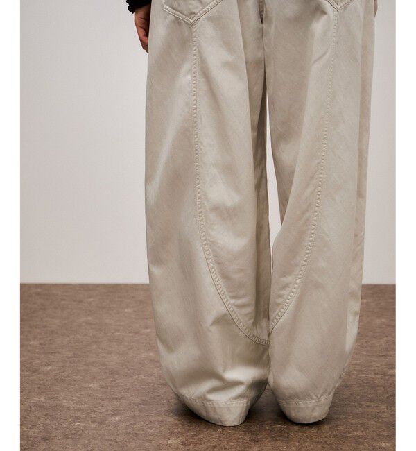 ADAM ET ROPE'「ピグメントダイエッグパンツ」|チノ|