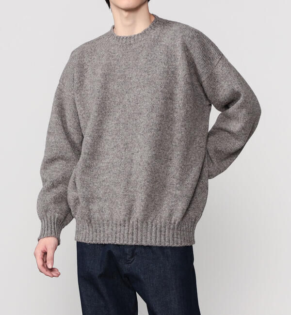  「Jamieson's Knitwear | ウール ニットプルオーバー MEN」|ニット・セーター|GREY