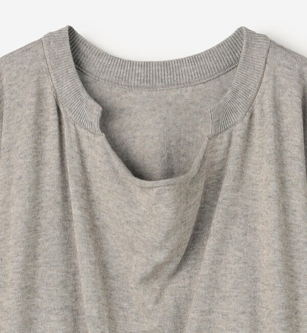 UNFIL「UNFIL | フロントドレープ ニットプルオーバー WOMEN」|ニット・セーター|