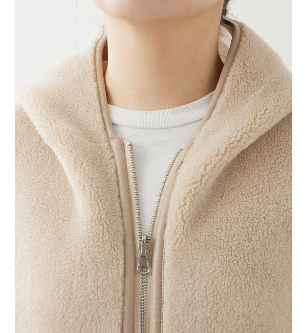 THE PAUSE「【THE PAUSE】ボアフードロングジレ」|ベスト・ジレ|