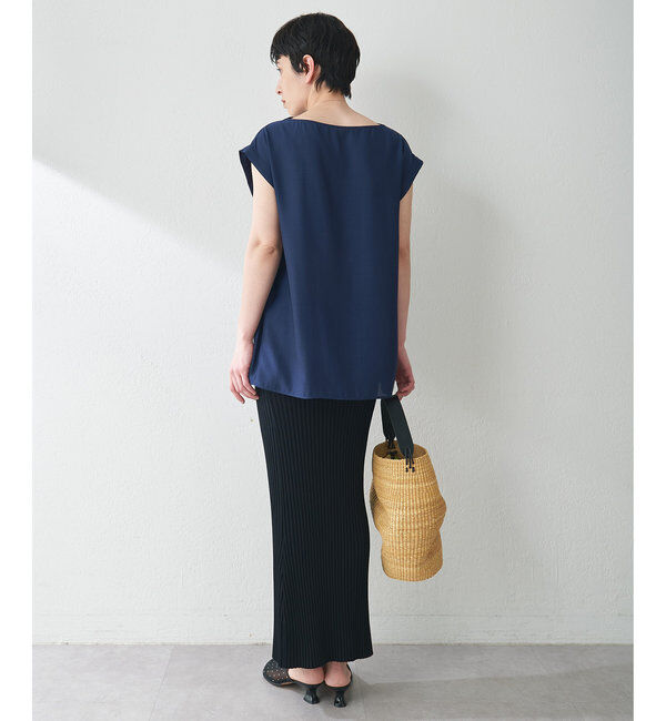  「サテンワッシャーノースリーブブラウス」|シャツ・ブラウス|