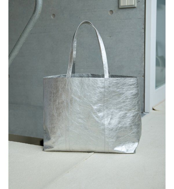 THE PAUSE「【THE PAUSE】ペーパートート L」|トートバッグ|シルバー