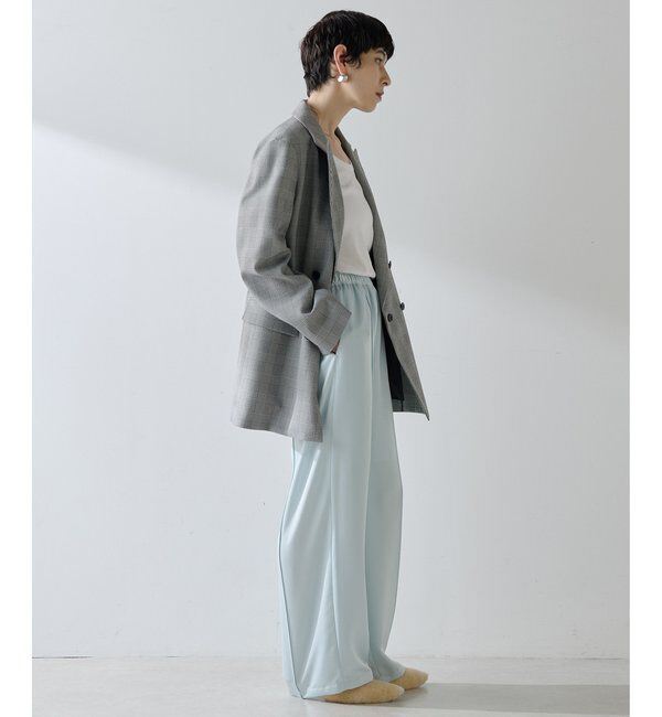 THE PAUSE「【THE PAUSE】サテンピンタックパンツ」|チノ|