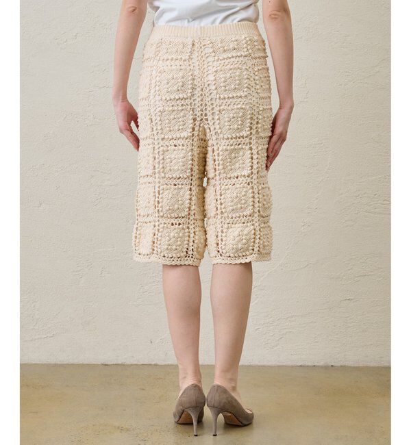  「ハンドクロシェハーフパンツ」|チノ|