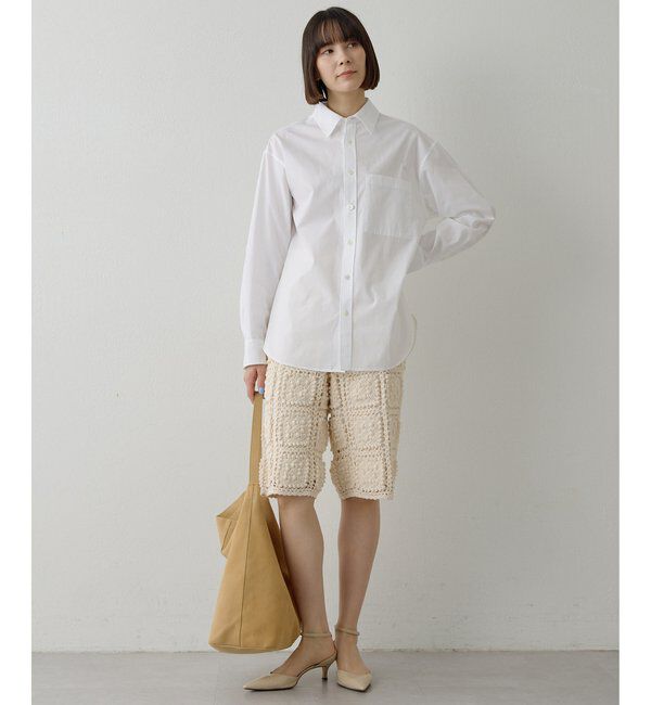  「ハンドクロシェハーフパンツ」|チノ|