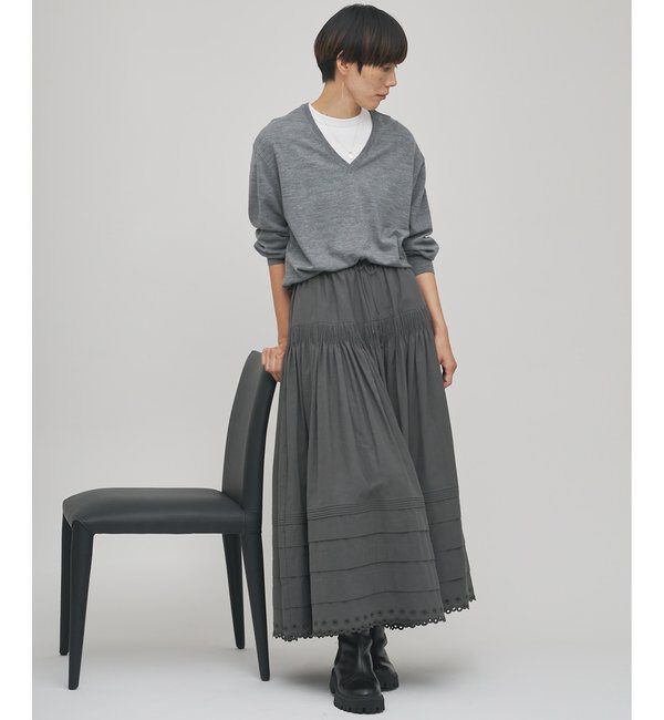 GEMINI「【GEMINI】スカラップ刺繍スカート」|スカート|