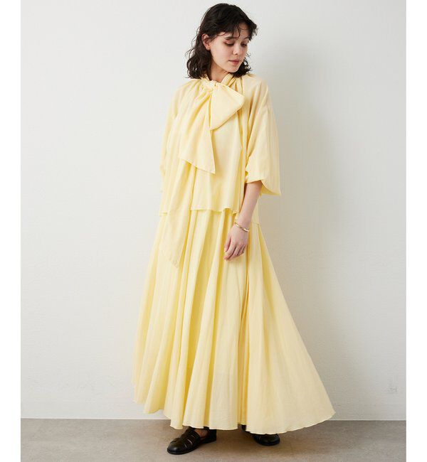  「製品染めカラースカート」|スカート|