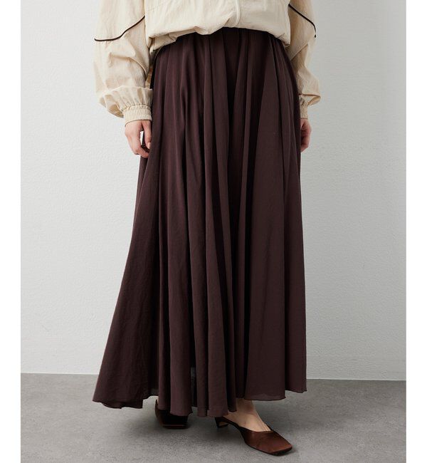  「製品染めカラースカート」|スカート|
