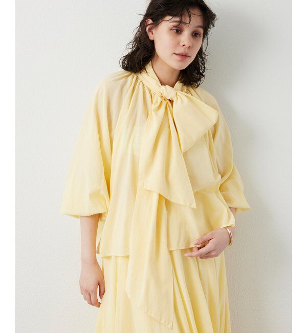  「製品染めボウブラウス」|シャツ・ブラウス|