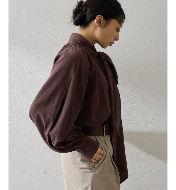  「製品染めボウブラウス」|シャツ・ブラウス|