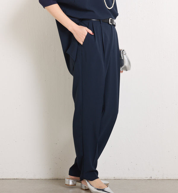  「ジャージスリムテーパードパンツ」|チノ|