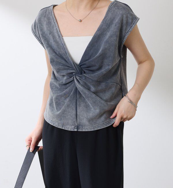  「Q.anos ツイストタンクトップ」|Tシャツ・カットソー|