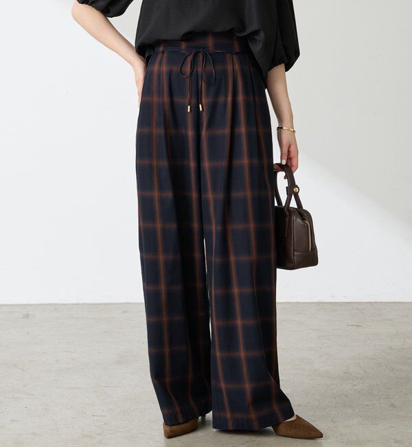  「チェックタックパンツ」|チノ|