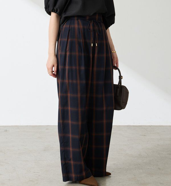  「チェックタックパンツ」|チノ|